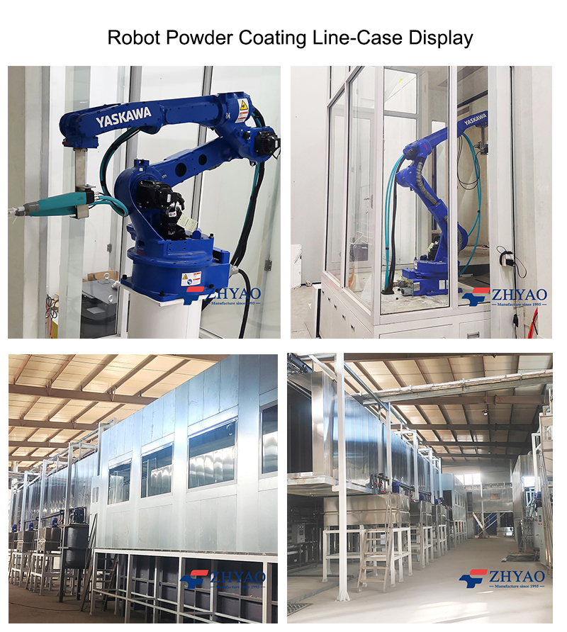 Robotic spraying production line