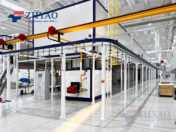 Spray coating production line